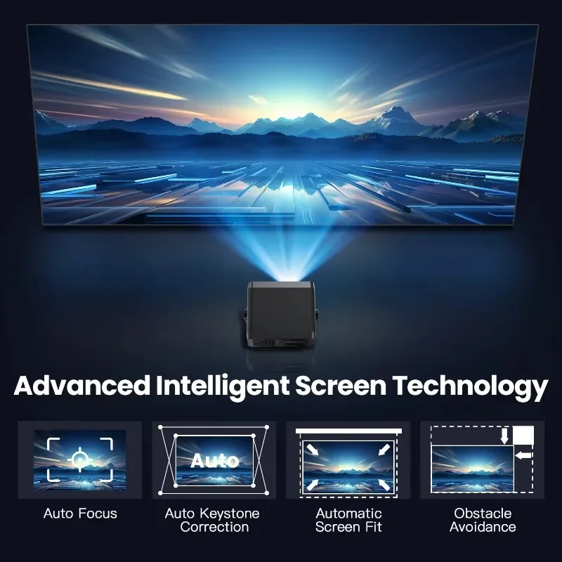 Фото Новый проектор 2026 GT350 с сертификацией Netflix, Google TV, Android 14, для умного дома и офиса, 4K, высокая яркость №4