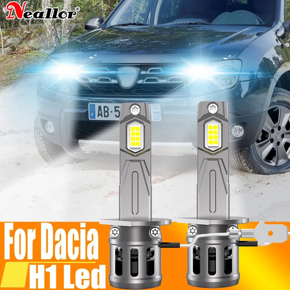 

2 шт., Автомобильные светодиодные лампы H1, 12 В, для Dacia Duster 2010 ~ 2018
