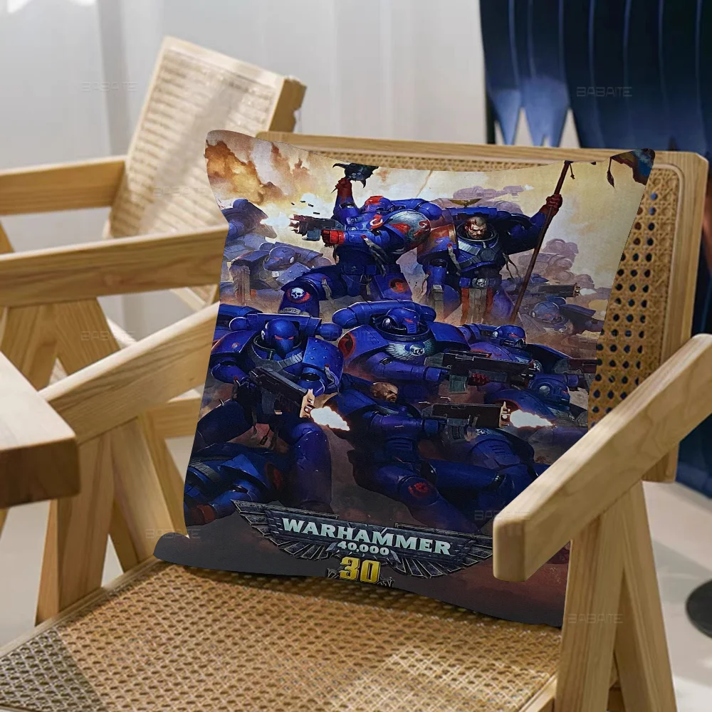 Game W-Warhammer-40K Pillow Cushion Cover Pillowcase Living Room Sofa Home Decor Customized