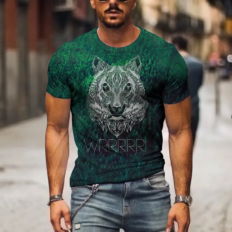 

Hot selling men's 3DT shirt Short sleeve Men's loose quick drying T shirt Men's and women's round collar top