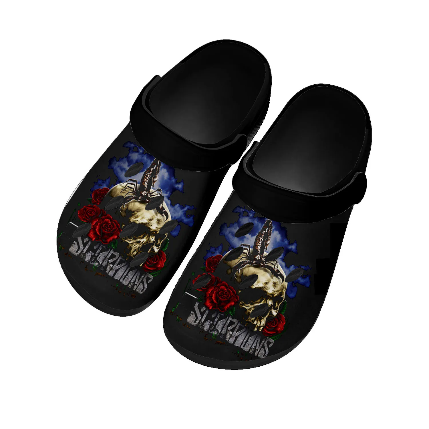 

Scorpions Metal Rock Band Home Clogs Custom Water Shoes Mens Womens Teenager Shoes Garden Clog Breathable Beach Hole Slippers