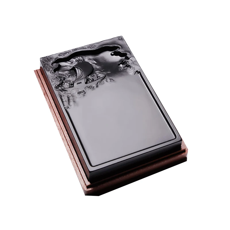 Kup Ona Yan Yan Tai Atrament Kamień Chiński Kaligrafia Kamień Naturalny Kamień Z Pudełkiem Wen Fang Shi Bao