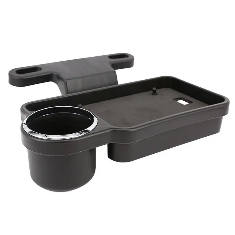 

Car Tray Removable Solid Food Tray For Car Car Accessory Dining Table Chair Back Tray Drink Cup Rack Fits Most Cup Water Bottles