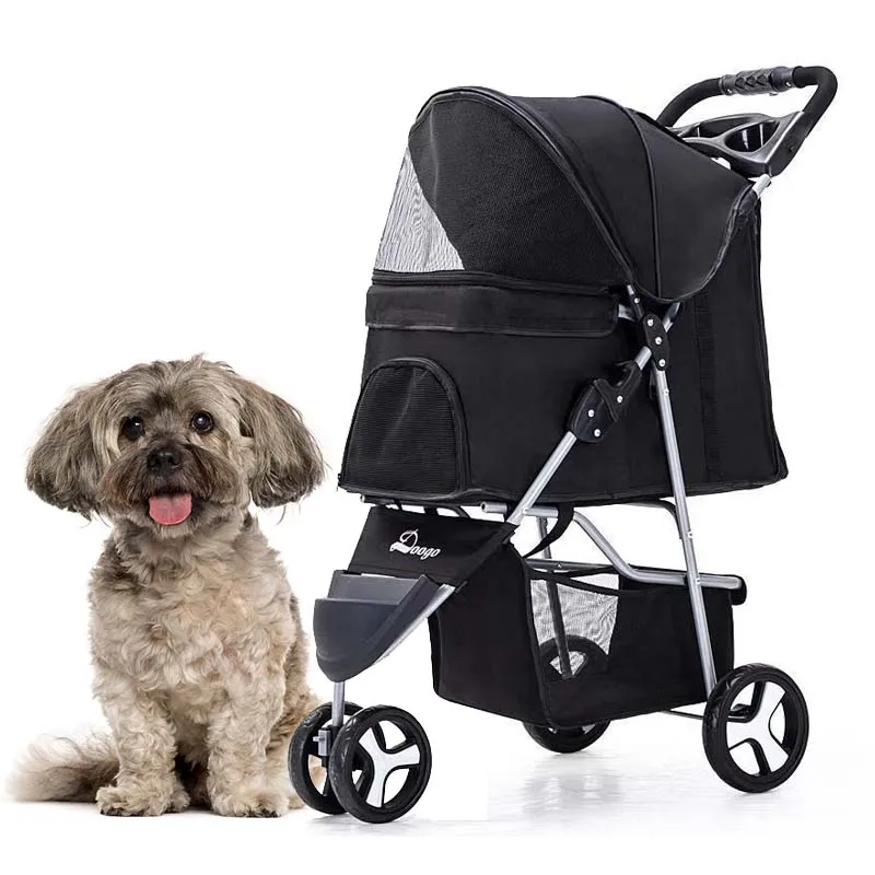 

Легкая Складная коляска для домашних животных, 15 кг, универсальная прогулочная коляска для маленьких и средних собак