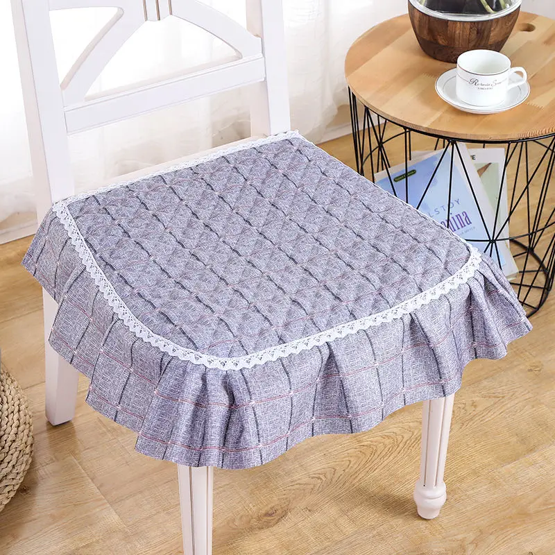 Plaid Ruffles Cushion Cover Japan Style Chic Chair Autumn Design Home Textile 4 Colors Simple Popular Decoration Cozy Vintage |
