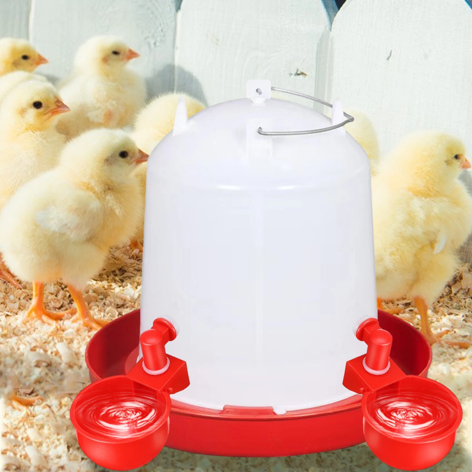 

Chicken Water Cup Farm Animal Automatic Watering Bowl Farm Coop Poultry Feeder Chicks Duck Goose Turkey Quail Watering Supplies