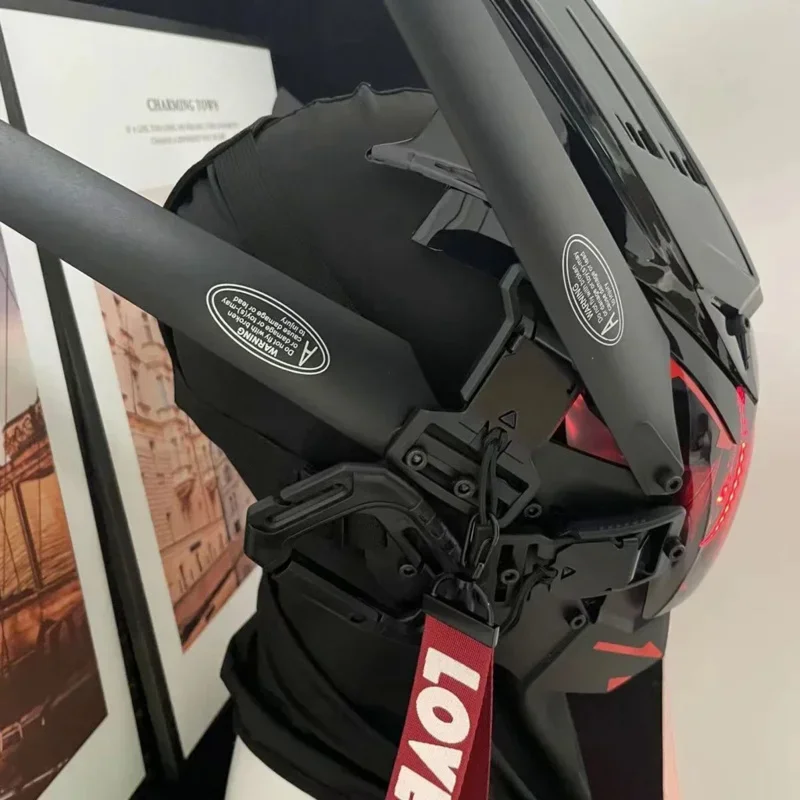 Светодиодная маска киберпанка ручной работы персонализированная для лица