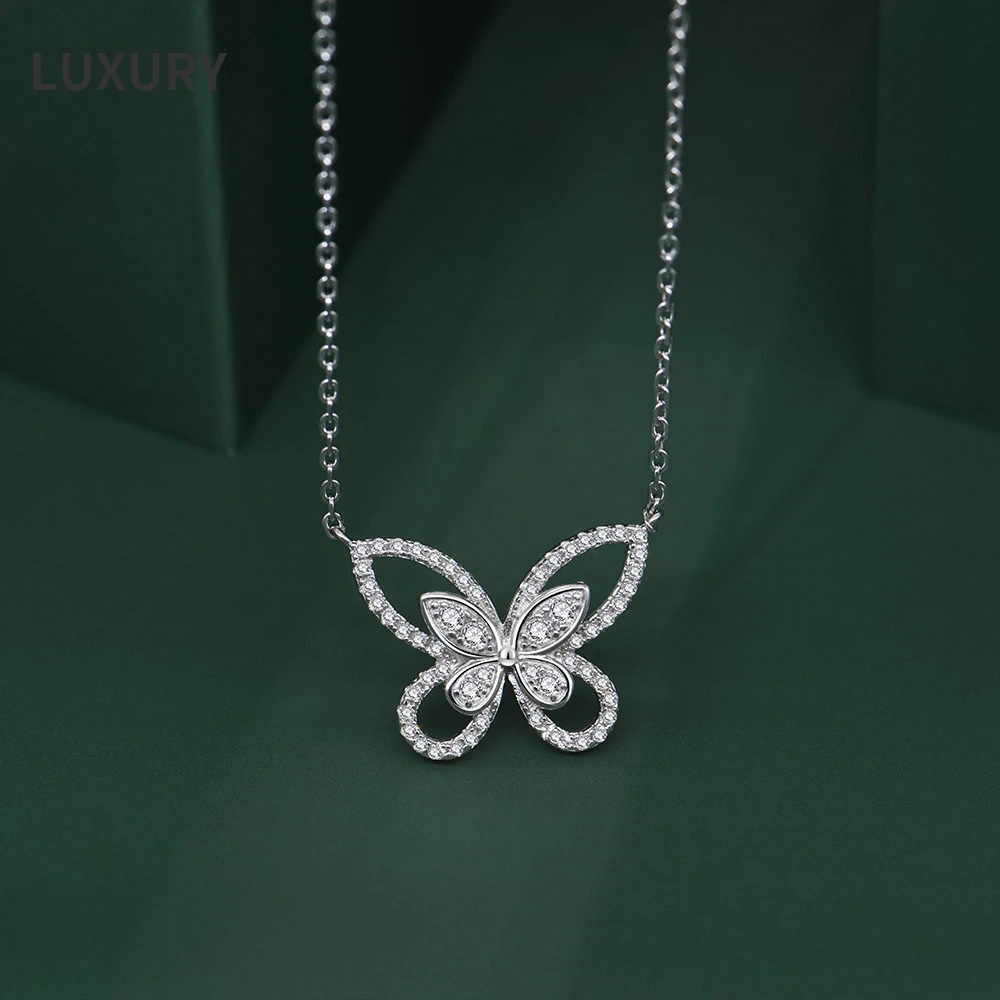 

Ожерелье из серебра 925 пробы с бабочкой, 40 + 3 см