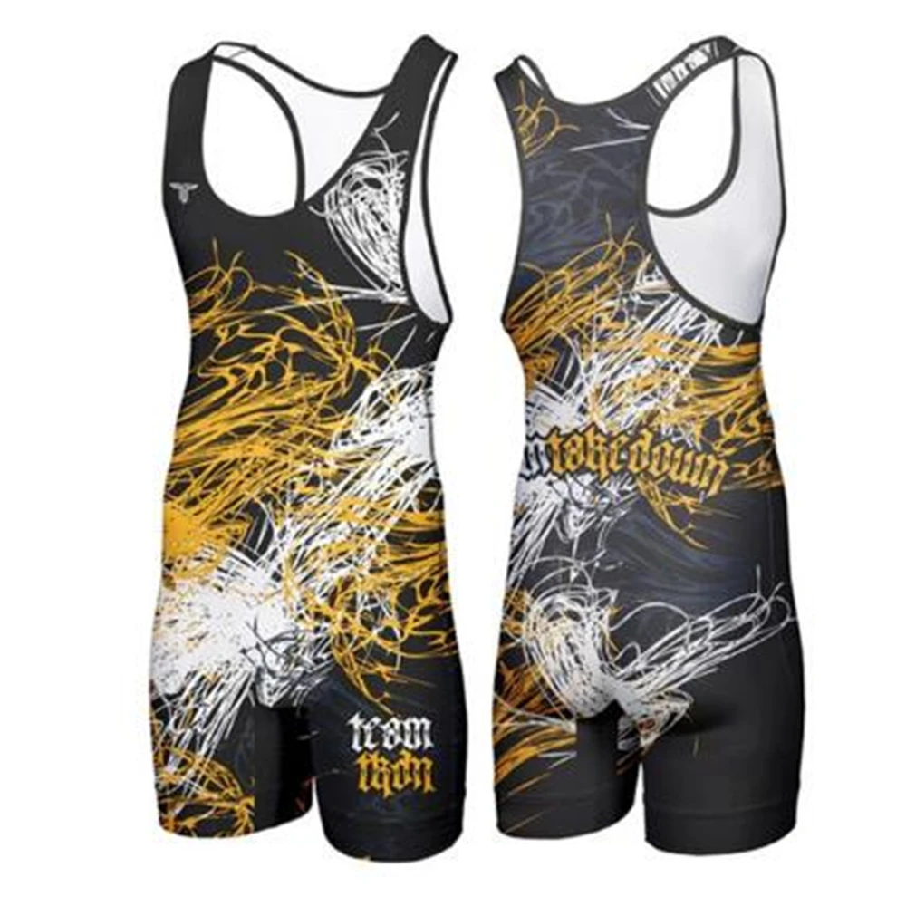 

Mannen Sport Fitness Kleding Worstelen Singlets Schaatspak Bodysuit Badmode Gym Panty Run Speedsuit Powerlift Bretels Pak