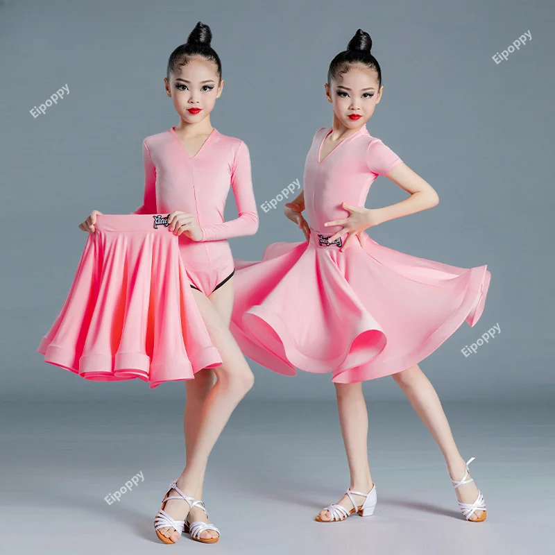 Женское платье с длинным рукавом и разрезом для латиноамериканских танцев