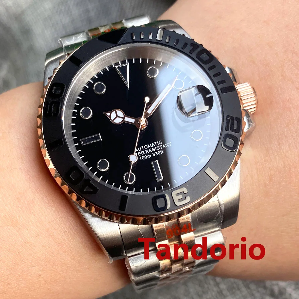 

Часы Мужские автоматические механические, 40 мм, с керамическим циферблатом и датой