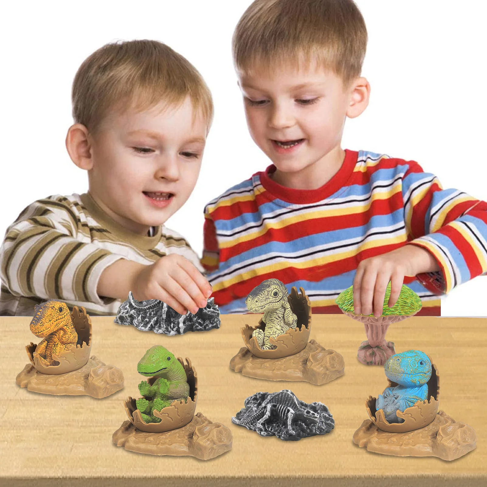 

Mini Hatching Dinosaur Egg Kids Toy Growing Dinosaur Baby Action Figure Velociraptor Educational simulation Dinosaur Cub Model