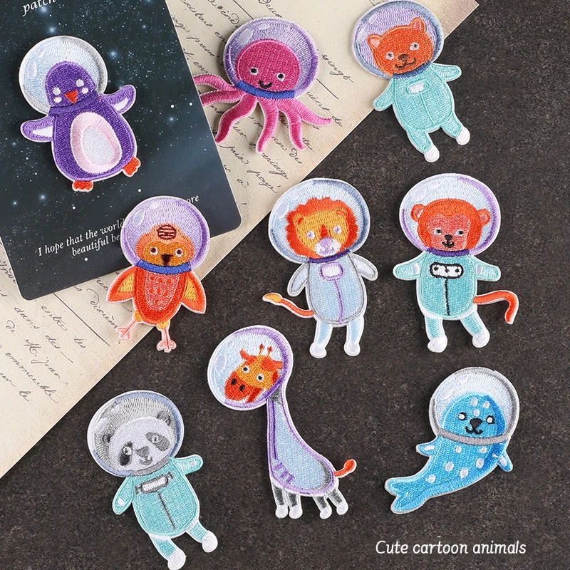 Милая мультяшная нашивка с Львом котом маленькими животными детская одежда