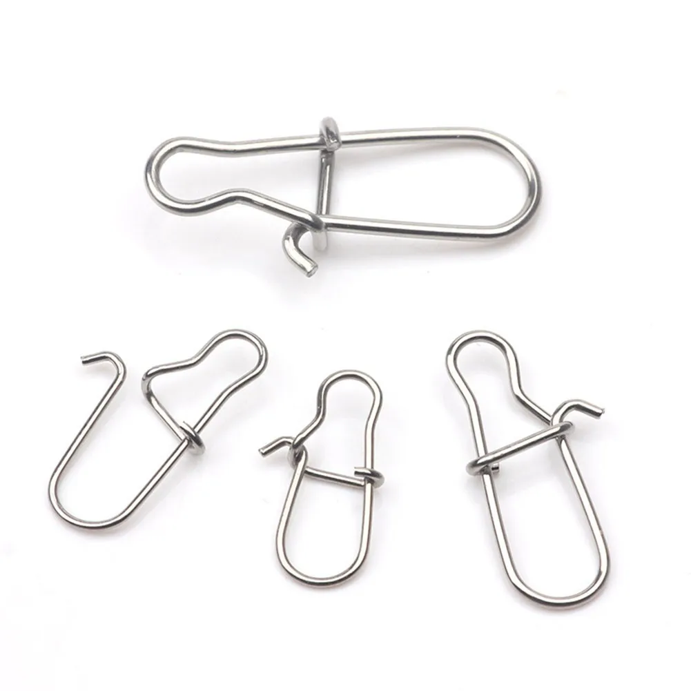 

Durable Hot Sale Newset Pratical Lock Snap Connectors Stainless Steel 50pcs Clip Fast Hook Professional Silver