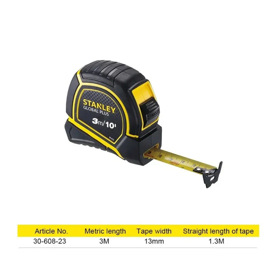 

STANLEY Высокоточная рулетка 3/5/8 м Метрическая имперская износостойкая линейка Измерительные инструменты 30-608-23/30-615-23/30-626-23