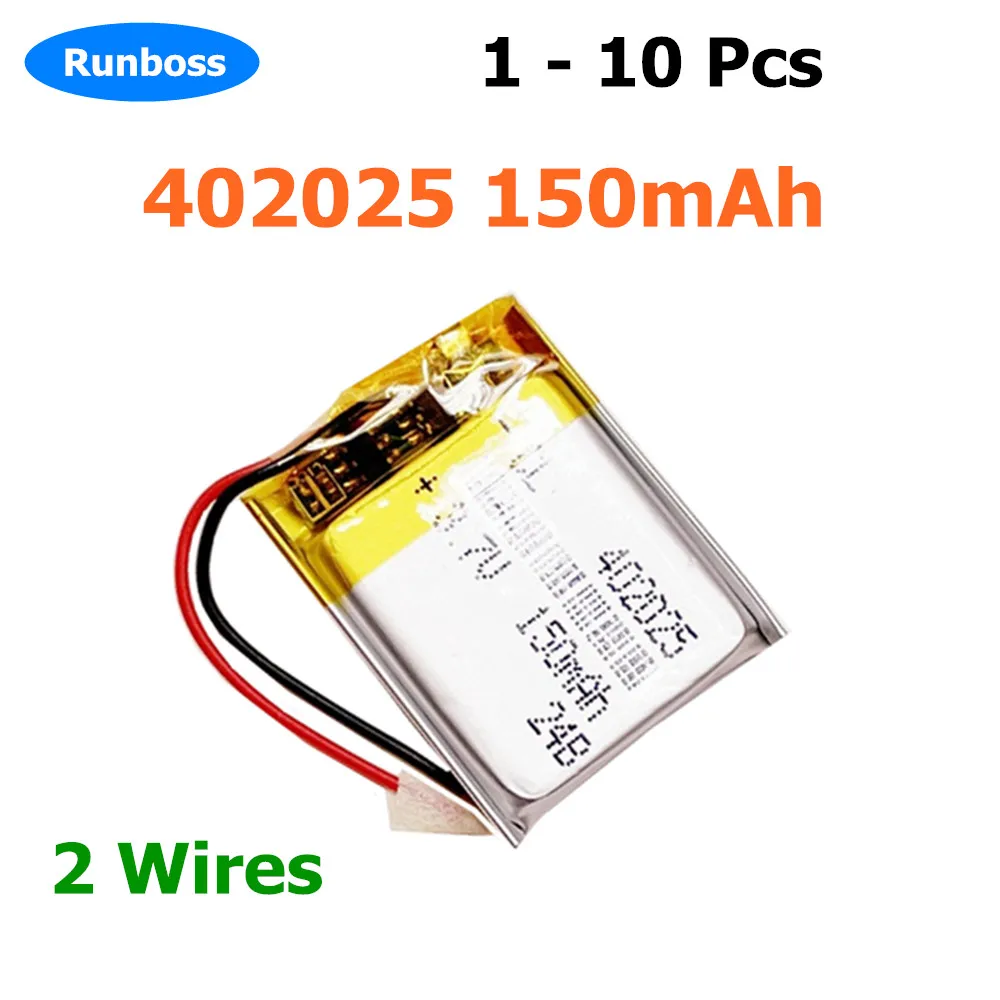 1-10 шт. 3 7 В 150 мАч литий-полимерный аккумулятор 402025 382024 Для Sony mw1 Ployer P319 aigo E5808 MP3