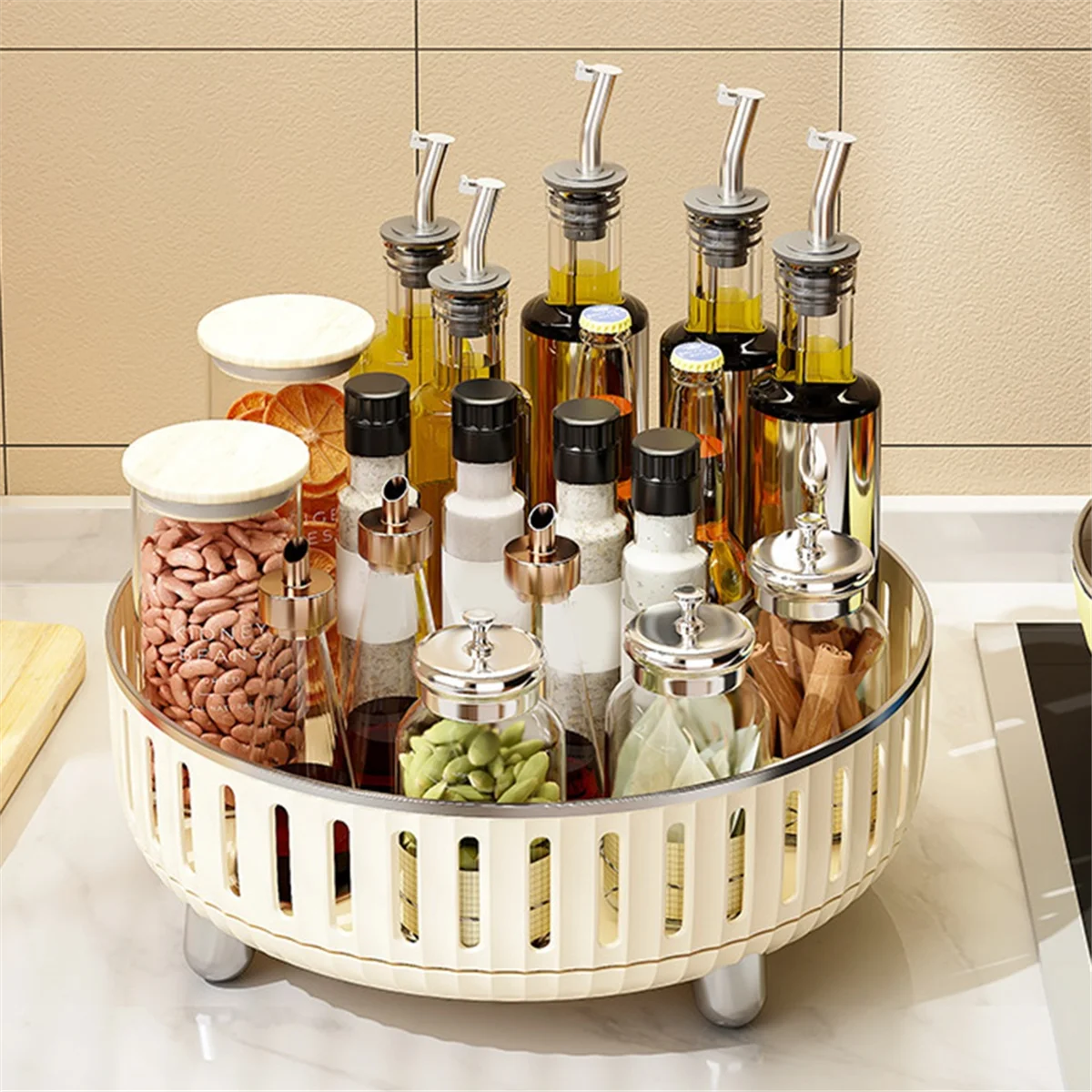 Вращающийся на 360 градусов Органайзер для косметики косметическое хранилище с