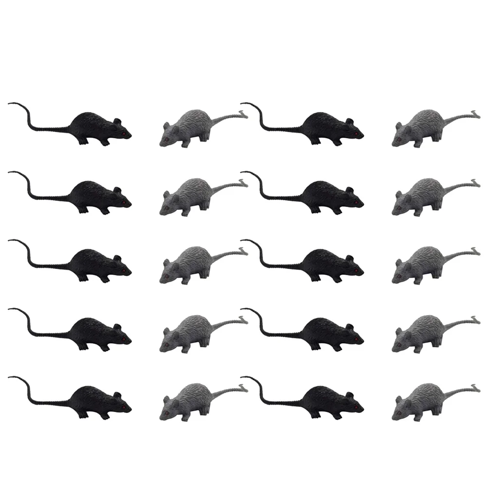 

20 PCS Plush Toy Halloween Scary Small Mouse Model Prank Prop Artificial Simulation