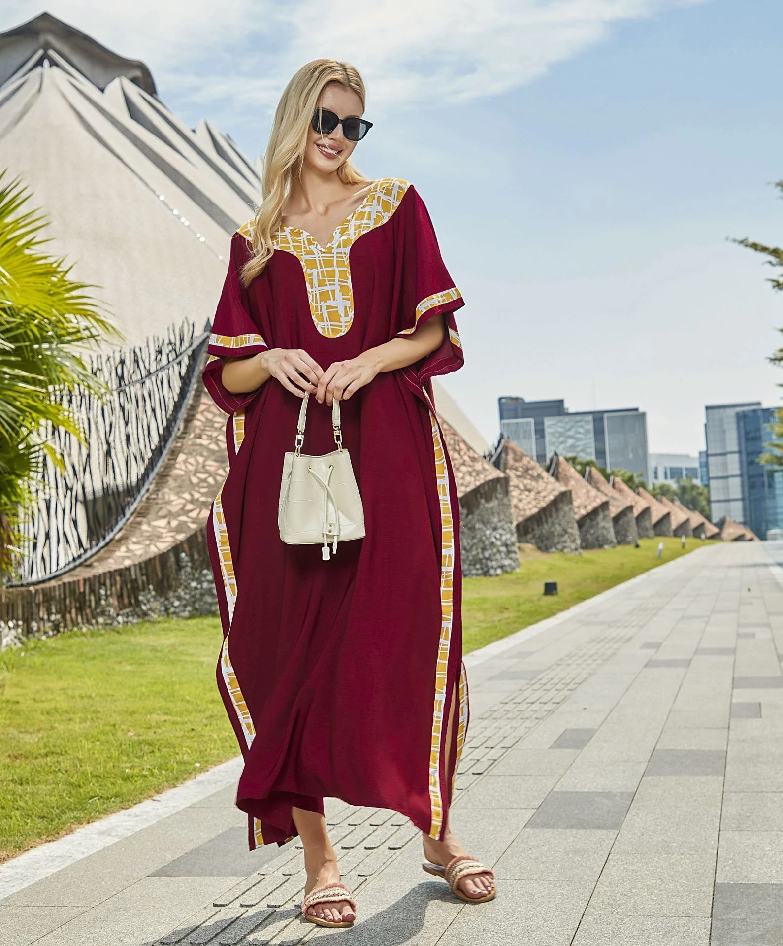 

Bohemian Style Beach Dress,Summer Clothes Beach Blouse Hanging Color Holiday Bikini Dress Direct Delivery