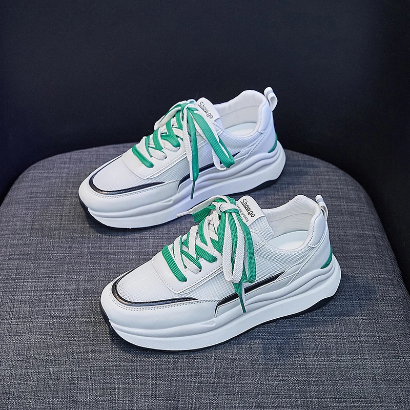 

Женские кроссовки с вулканизированной подошвой, белые повседневные спортивные кроссовки на платформе для ходьбы и тенниса, модель 2022 года