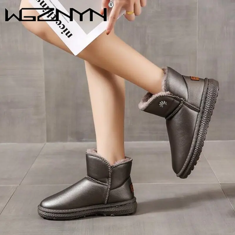 

Женские ботильоны на платформе, зимние теплые ботинки на плоской подошве, новинка 2022, модная плюшевая обувь, дизайнерские удобные прогулочн...