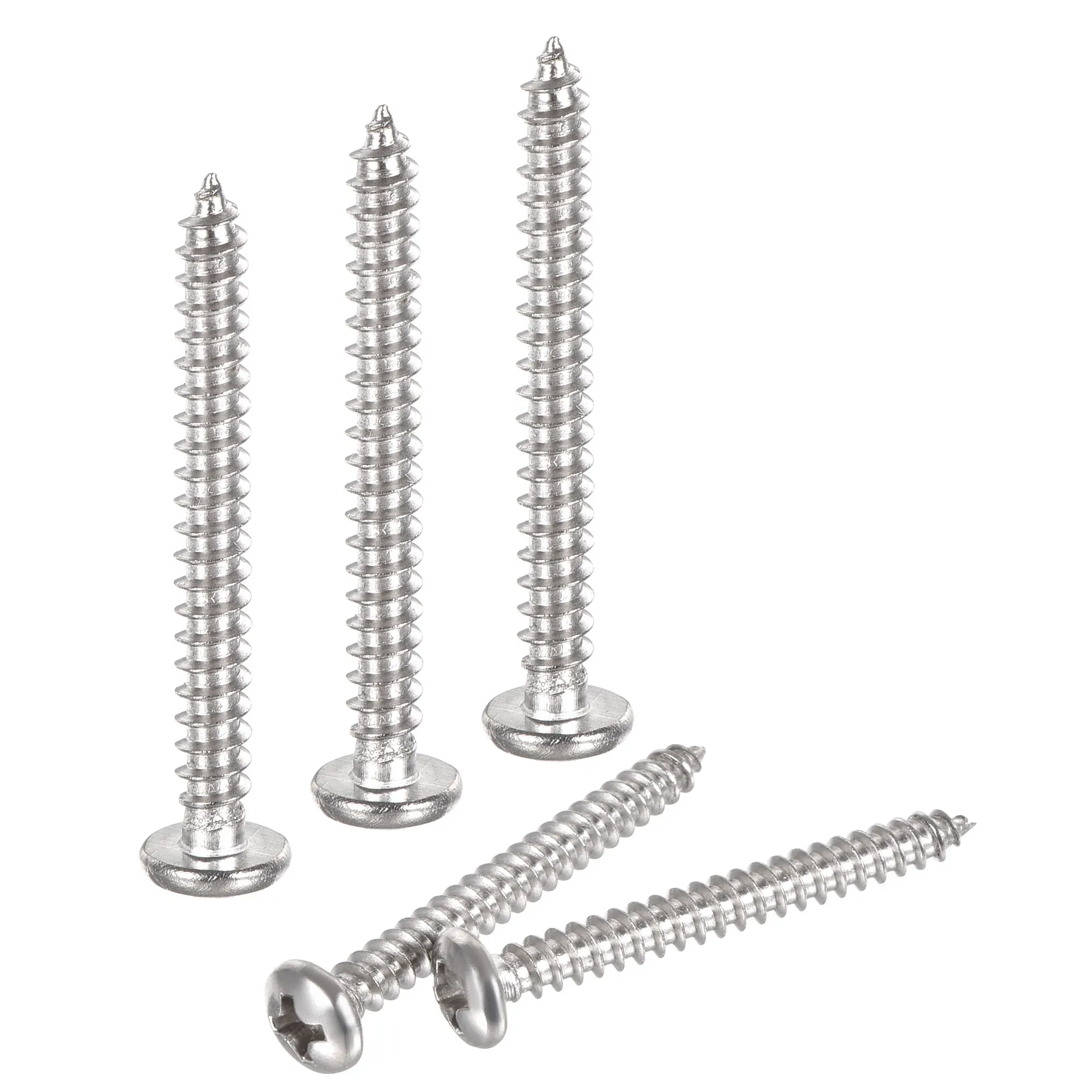 Uxcell Machine Screws #6x1-1/4 Phillips Screw 304 Stainless Steel Bolts 50 Pcs