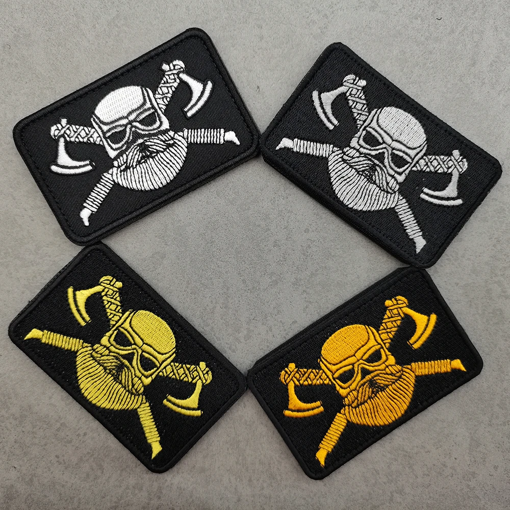 Двойной топор викингов Emrboidery Тактический поливинилхлоридный резиновый