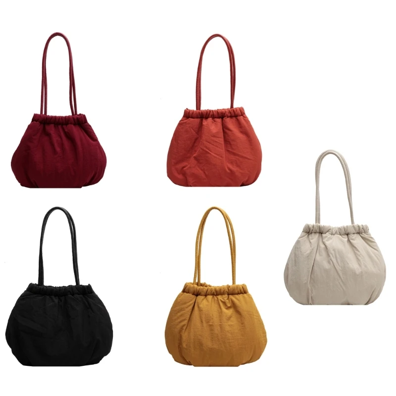

Shoulder Bag Large Capacity Quilted Pleated Hobo Bag Women Fashion Nylon Bags