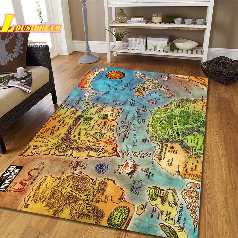 

Game Map Rugs Decorative Rugs Living Room Bedroom Home Decor Rugs Coffee Table Mats Area Rugs Non-Slip Rugs Office Gifts