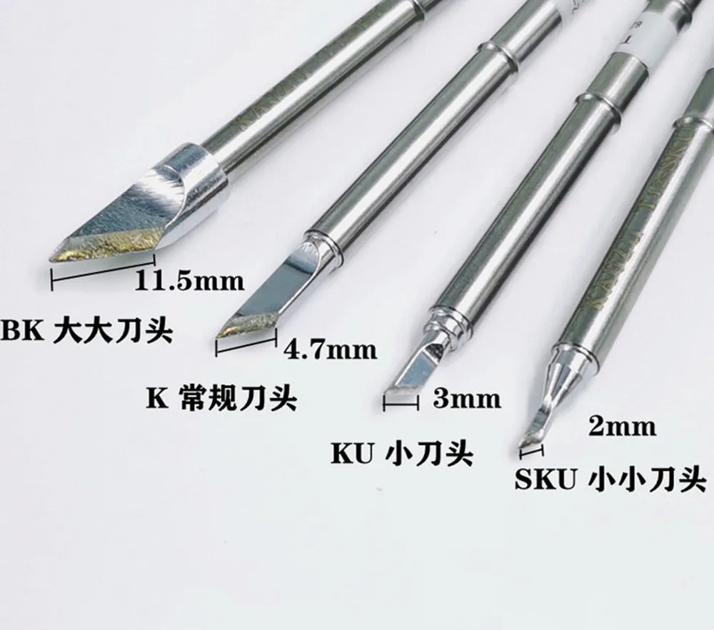 Фото 6 шт./T12-C6/C8/C10/C15/BK/SKU паяльное жало, сварочная головка, нестандартное высококачественное жало T12, используемое для ручки P9/M8/9501 №4