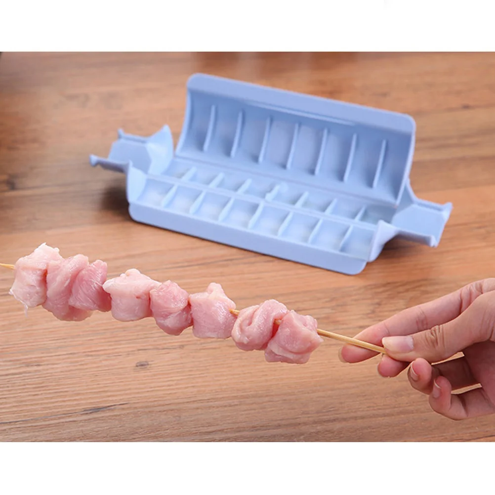 

Innovative Kebab Maker Barbecue Quick Meat Skewer Machine Grill Tool for Vegetable Meat Fish Fruit(Random Color)