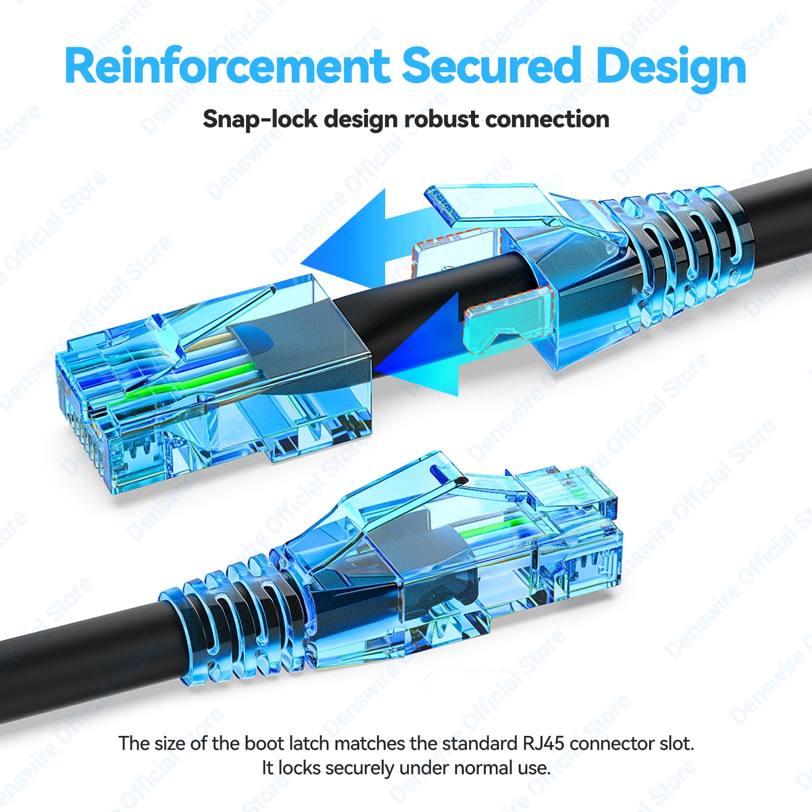Фото Защитные колпачки для сетевых кабелей Denswire RJ45 CAT6/CAT6E/CAT5 из поликарбоната, ультрагибкие, прочные, разных цветов, для коннекторов RJ45 №2