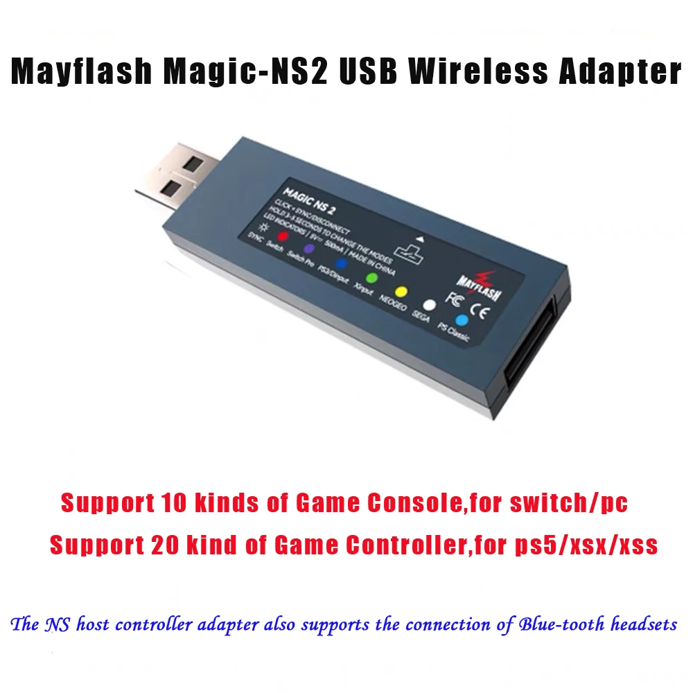 

New For Magic-NS 2 Wireless for Nintendo Switch for PS5 for Xbox-One Controller Fighting Stick USB Adapter for PC Accessories