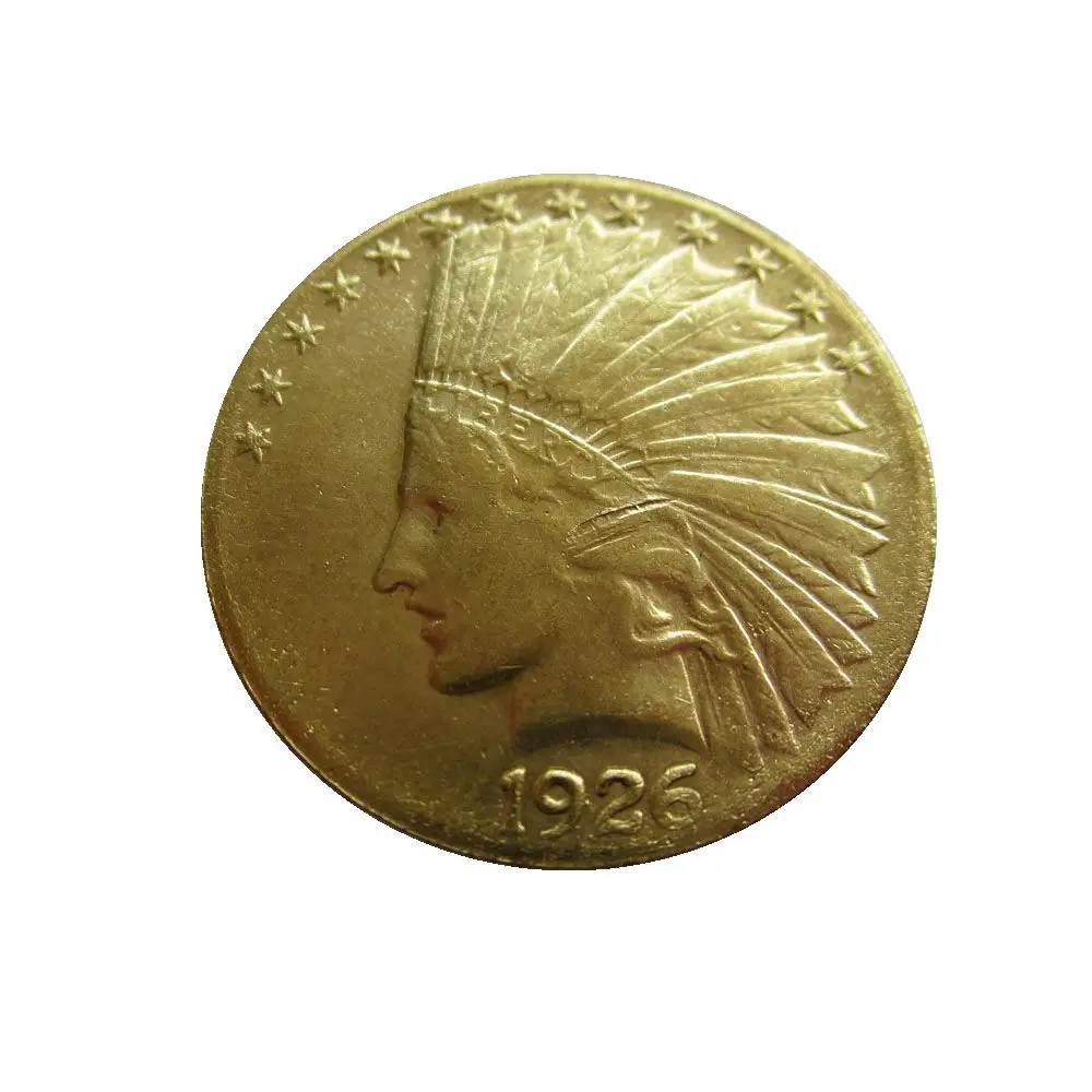 

Копия золотой монеты США 1926-P с покрытием в виде индийской головы