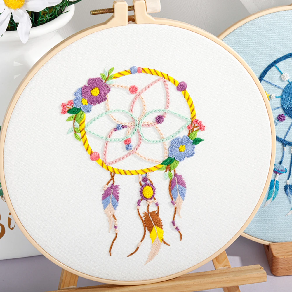 Набор для вышивки Ловец снов набор начинающих с рисунком Ловца инструкции