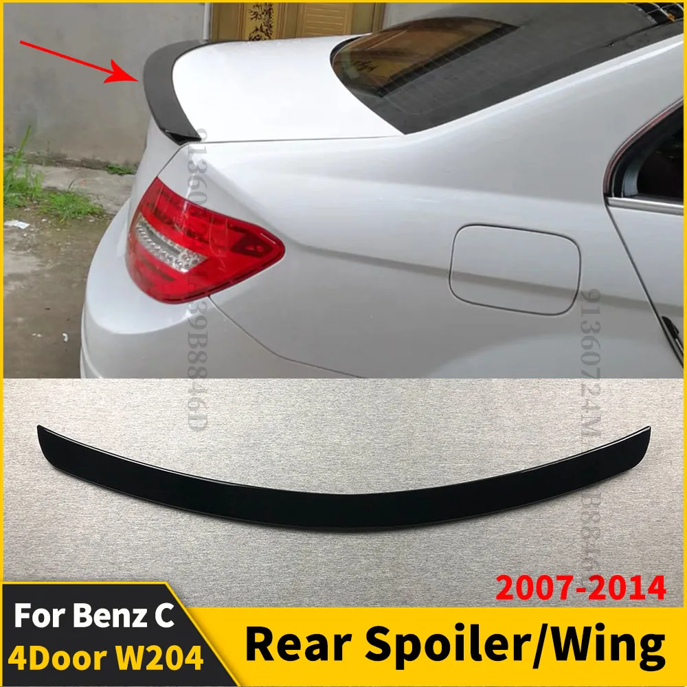 

Splitter Rear Spoiler Wing Exterior Part Trunk Boot Lip For Mercedes Benz C class W204 4 Door 2007-2014 C180 C200 C220 C260 C300