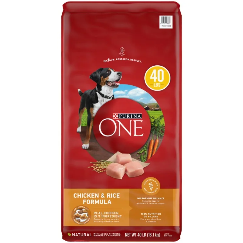 

Dry Dog Food for Adult Dogs Chicken and Rice Formula, 40 lb Bag