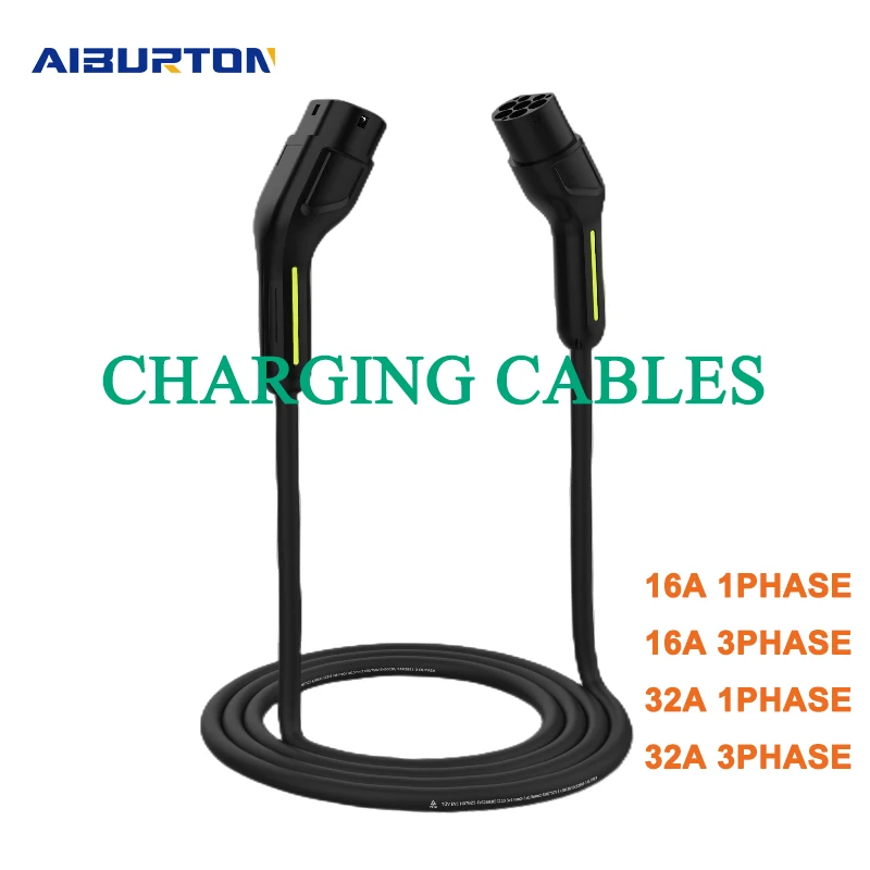 

Зарядный кабель для электромобиля aiбертон Тип 2 Женская и мужская штепсельная вилка адаптер 16-32A зарядная станция 4/8/11 кВт для электромобиля