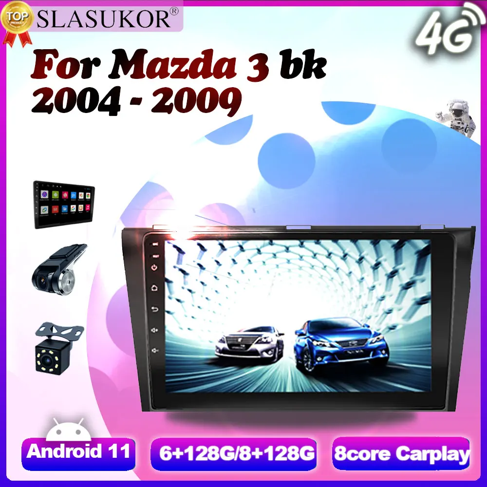 

Мультимедийный плеер, 9 дюймов, Android 11, для Mazda 3 bk 2004 2005 2006- 2009