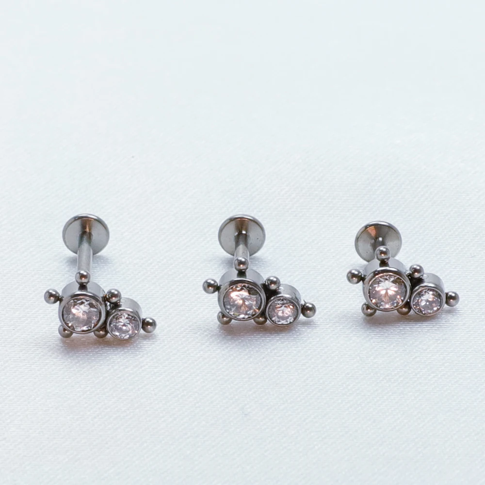 

F136 Titanium Tragus Lip Piercings Labret Zircon Stud Rings Tragus Sexy Earrings Lobe Cartilage Body Jewelry Wholesale Charming