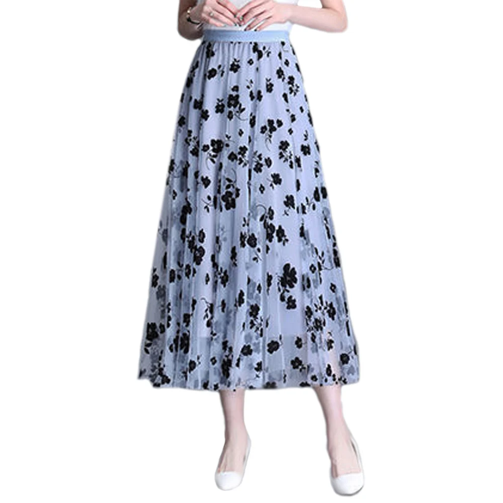 Женская длинная Плиссированная юбка миди повседневная универсальная эластичная