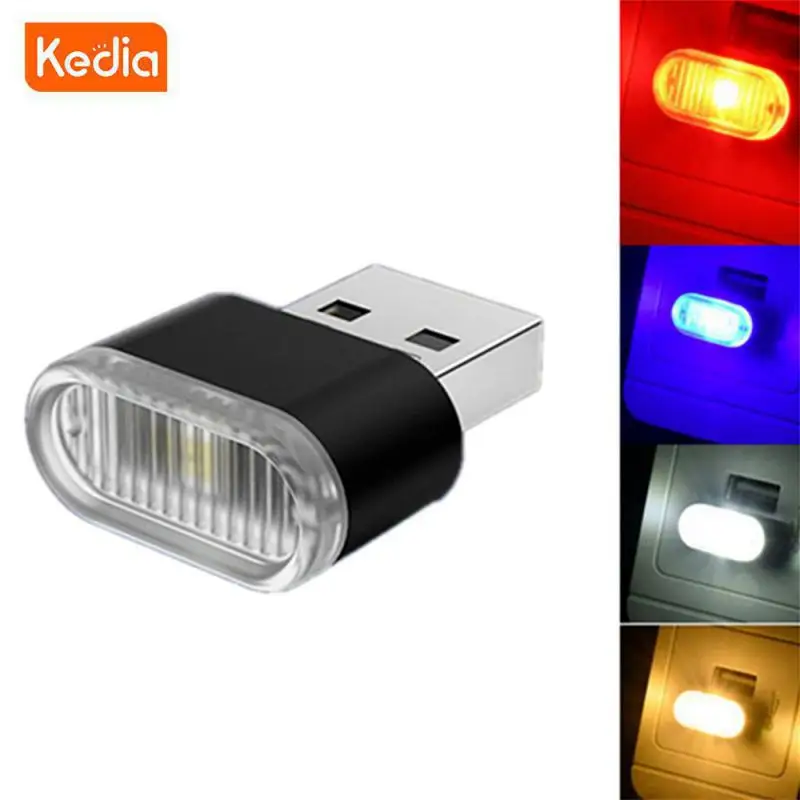 

5v Auto Decoration Night Lamp Colorful Emergency Reading Night Lights Car Interior Supplies Usb Led Atmosphere Bulb 20ma 3.2g