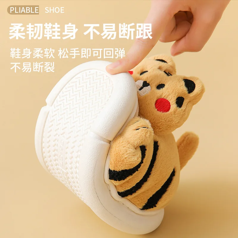 Cuddly Hug Tiger Slipper for Women Winter Plush Warm Female Home Fuzzy Shoes Slides Cute Cuddle Cat Woman House Cotton Slippers