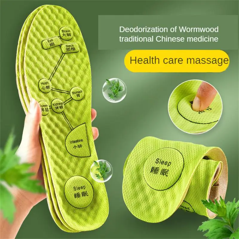 

Стельки для акупрессуры для мужчин и женщин, мягкие дышащие спортивные вкладыши, поглощающие пот дезодорирующие стельки, прокладки для обуви