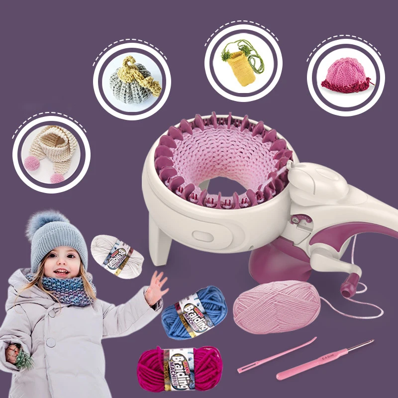 

Hand Crank Wool Weaving Machine DIY Handmade Creative Weaving Wools Scarf Material Loom Wool Knitting Machine Sewing Accessories