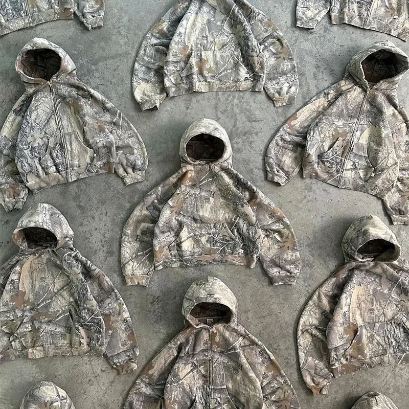 Толстовка Женская камуфляжная с капюшоном в стиле Харадзюку