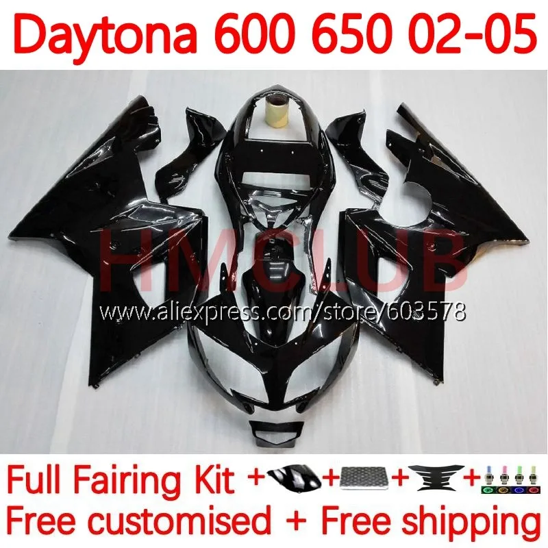

Body For Daytona600 Daytona 650 600 02-05 Daytona650 2002 2003 2004 2005 Daytona 600 02 03 04 05 Fairings 148No.2 glossy black