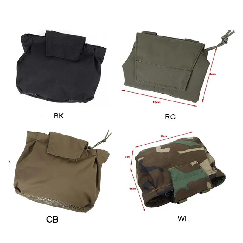 TBS017 NEW Outdoor Foldable Drop Pouch Tactical Molle Dump Pouch Storage Bag Cordura