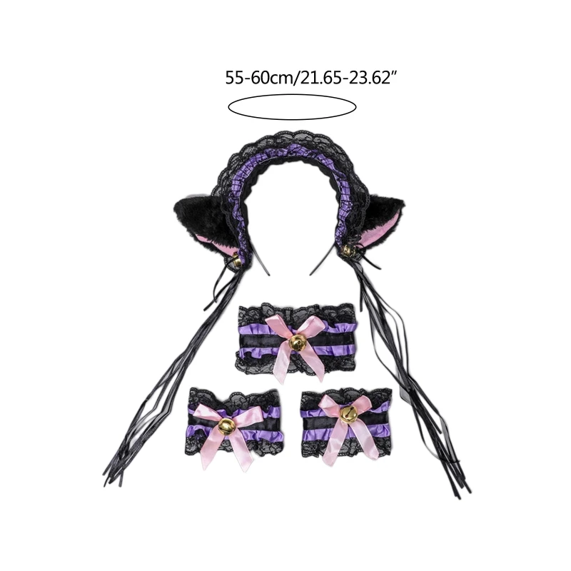 Повязка на голову плюшевая с искусственными ушками для девочек и женщин |