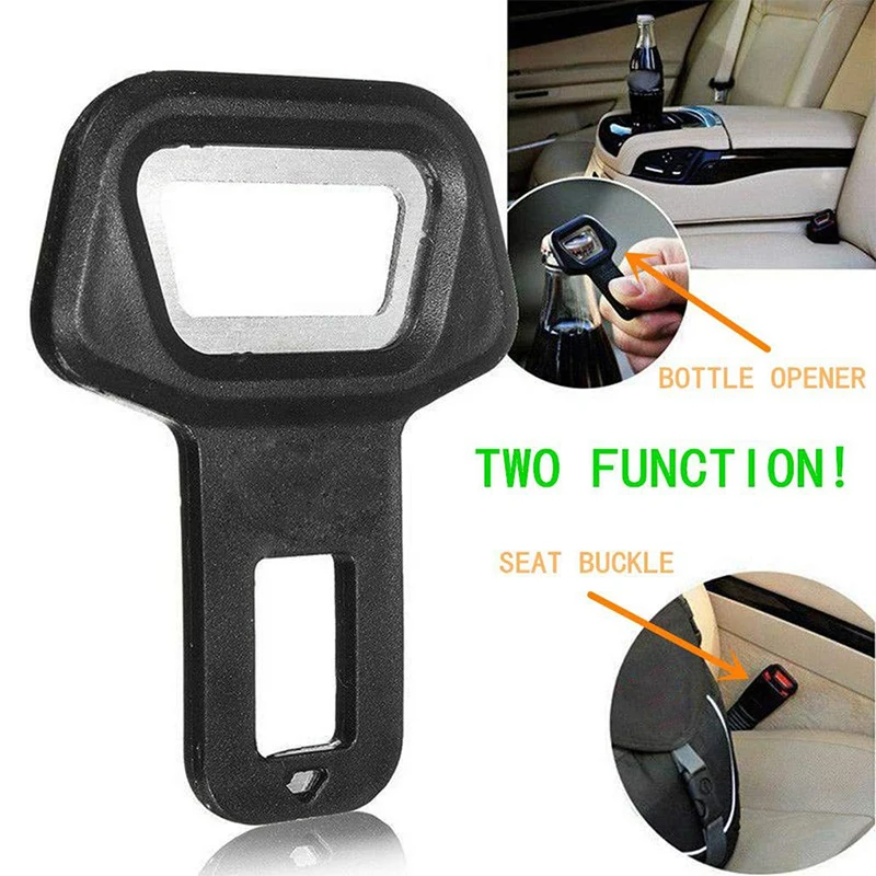 

1/2pcs Universal Car Safety Belt Clip Car Seat Belt Buckle Vehicle-mounted Bottle Openers 2-in-1 Car Accessories Interior